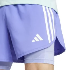 adidas Own The Run 3-Stripes 2in1 Shorts