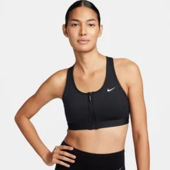 Nike Dri-FIT Swoosh Padded Medium Support Full Zip Bra