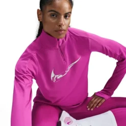 Nike Swoosh Heathered Half Zip Midlayer