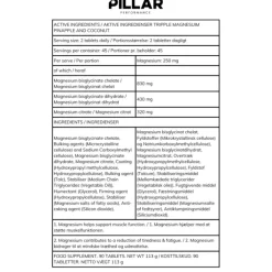 PillarPerformance Triple Magnesium Professional Recovery Powder Pineapple/Coconut Pouch (200g)