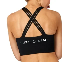 PureLime Seamless Rib Bra Top